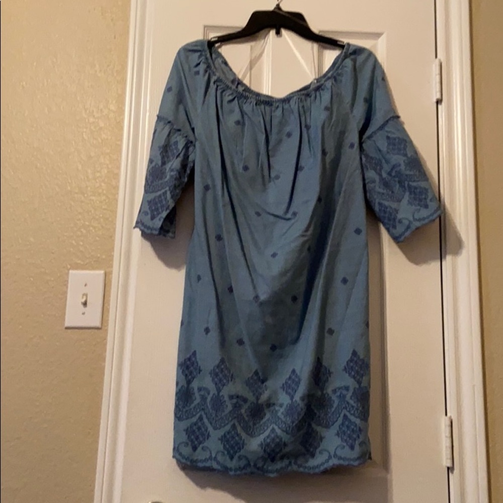 Off-the-Shoulder Peasant Dress